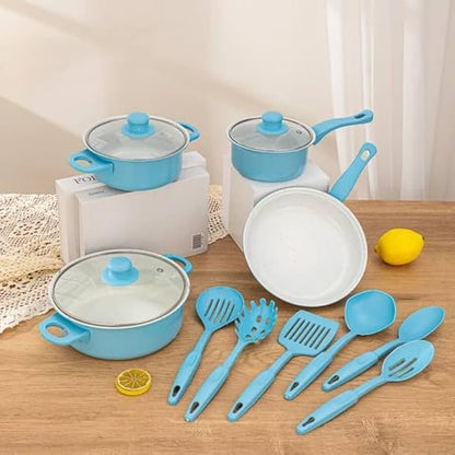 Set de 13 Piezas Ollas y Utensilios