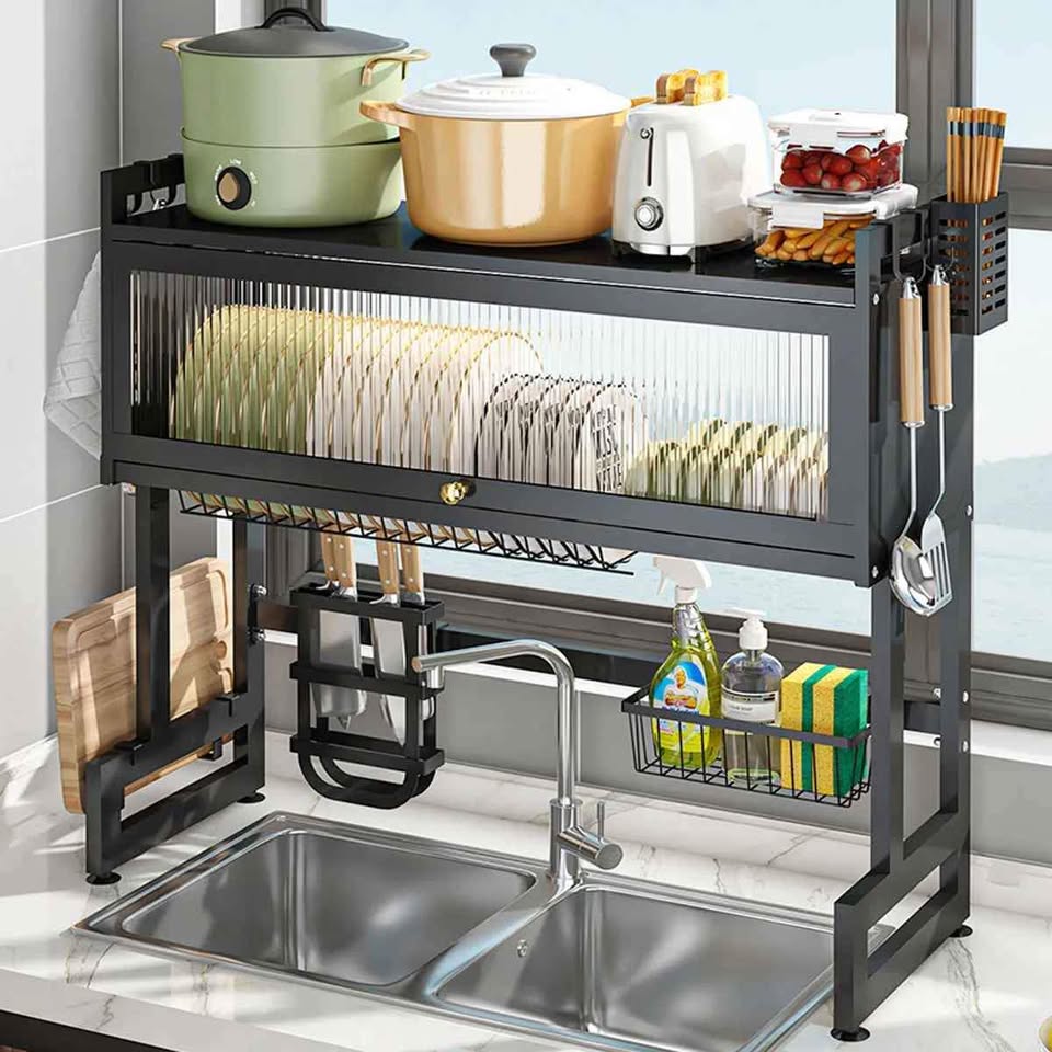 Escurridor con Tapa ®  -  ¡Platos Secos y Protegidos del Polvo!