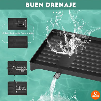 Escurridor con Drenaje 2 Niveles® - ¡El Fin del Caos en tu Cocina!