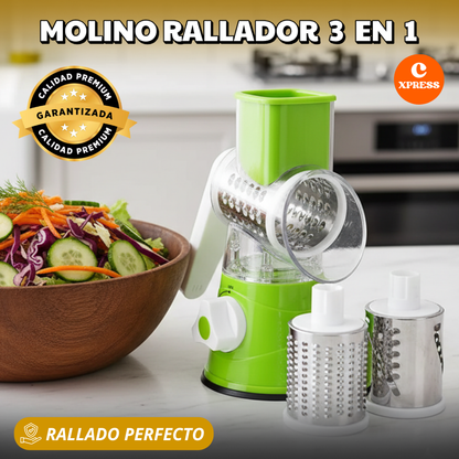 Molino Rallador + 3 Cuchillas