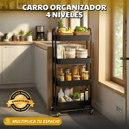 Carro Organizador 4 Niveles®  -  ¡Transforma el Caos de tu Cocina!