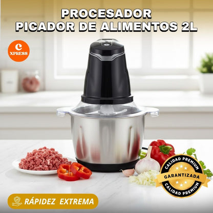 Procesador Picador de Alimentos 2L ®  -  ¡Pica, Muele y Tritura en Segundos!