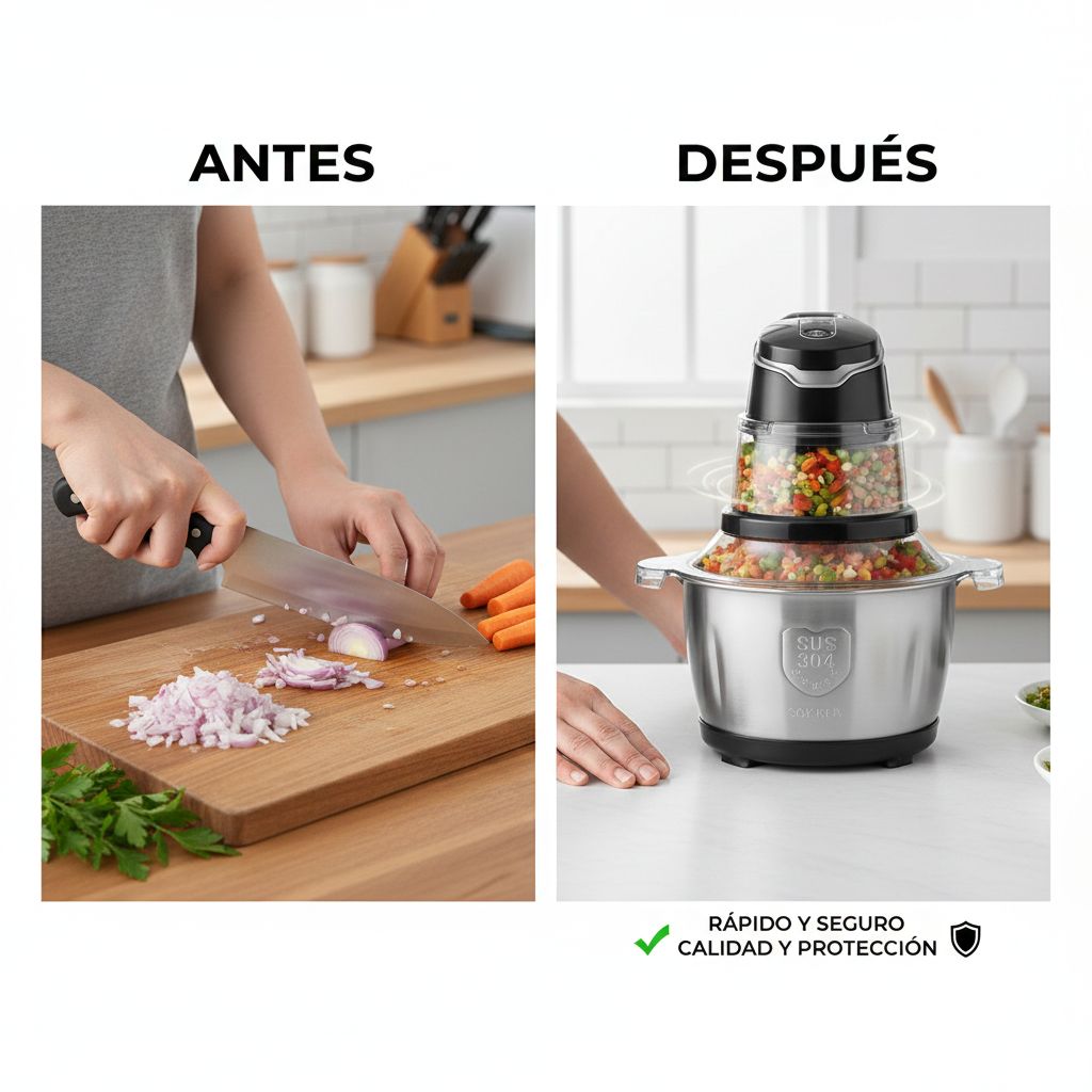 Procesador Picador de Alimentos 2L ®  -  ¡Pica, Muele y Tritura en Segundos!