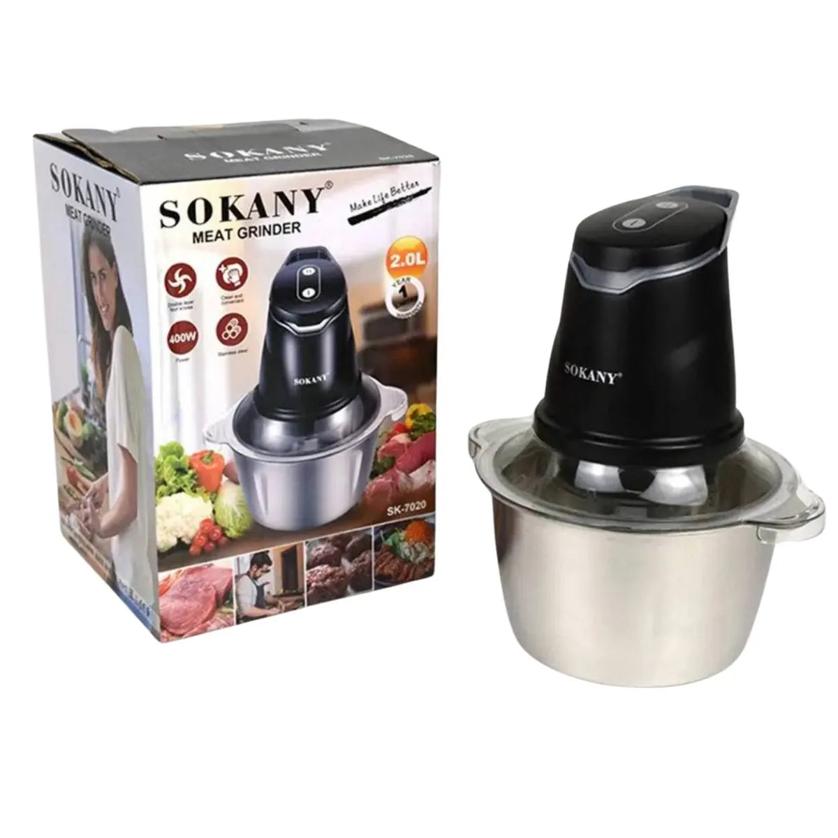 Procesador Picador de Alimentos 2L ®  -  ¡Pica, Muele y Tritura en Segundos!